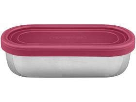 Pote de Inox Tramontina com Tampa Retangular - 0,4L Freezinox Pote de Inox Tramontina com Tampa Retangular - 0,4L Freezinox