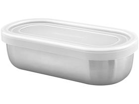Pote de Inox Tramontina com Tampa Retangular Pote de Inox Tramontina com Tampa Retangular