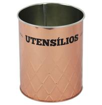 Pote de lata redondo metalizado para utensilios 2l - Rio Master