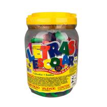 Pote De Letras 156 Peças Pica Pau 6 Alfabetos Completos Em Plástico Brinquedo Escolar Didático