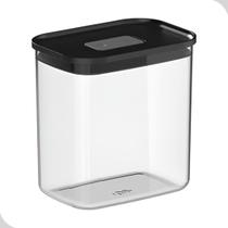 Pote de Mantimentos 1,5L Hermético Preto Organização e Frescor Garantido Pote de Mantimentos 1,5L Hermético Preto Organização e Frescor Garantido