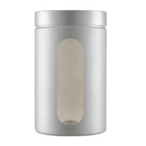 Pote de Mantimentos Branco Perolado Fosco com Visor 1,5L