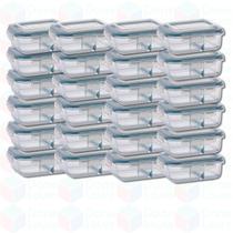 Pote de Marmita com Divisória Trava Tampa Microondas - 24 UNI