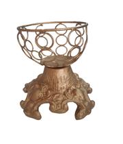 Pote de metal com suporte Pote de metal com suporte