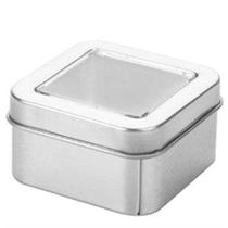 Pote de Metal Quadrado com Tampa (5,5x5,5cm) Prateado - 06 unidades - Magazine 25 De Março Pote de Metal Quadrado com Tampa (5,5x5,5cm) Prateado - 06 unidades - Magazine 25 De Março