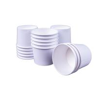 Pote de papel branco liso 240 ml biodegradavel 100 unidades