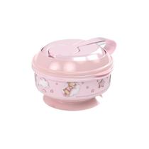 Pote De Papinha Com Amassador Kit Refeição Bebê Rosa Azul