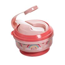 Pote De Papinha Com Amassador - Rosa