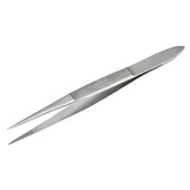 Pote De Pinças Prateadas Para Sobrancelhas Ponta Fina - 100 Unidades