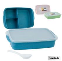 Pote de Plástico 1l Marmita Divisória e Colher - INTERPONTE