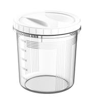 Pote de Plástico 6L Tampa Branca 22 cm x 22 cm Plástico resistente, atóxico livre de BPA - UninJet