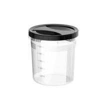 Pote de Plástico 6L Tampa Preta 22 cm x 22 cm Plástico resistente, atóxico e livre de BPA - UninJet