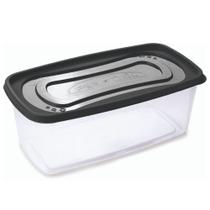 Pote de plástico Clic retangular 3 litros Plasutil ref.13859