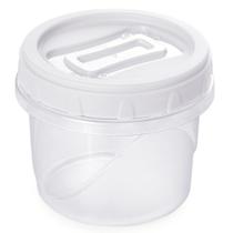 Pote de plástico Clic rosca 300ml branco Plasutil ref.2616