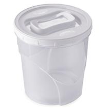 Pote de plástico Clic rosca 3,2 litros branco Plasutil ref. 2832 Pote de plástico Clic rosca 3,2 litros branco Plasutil ref. 2832