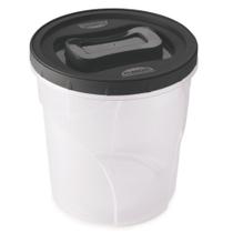 Pote de plástico Clic rosca 4,5 litros preto Plasutil ref. 13893 Pote de plástico Clic rosca 4,5 litros preto Plasutil ref. 13893