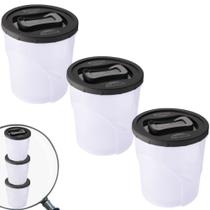 Pote de plástico Clic rosca 7,6 litros com 3 unidades Plasutil ref.13896 Pote de plástico Clic rosca 7,6 litros com 3 unidades Plasutil ref.13896