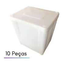 Pote De Plastico Com Tampa - Kit 10 Peças