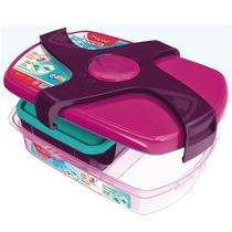 Pote de Plastico Maped Picnik Triplo Roxo Ref. 870016 Pote de Plastico Maped Picnik Triplo Roxo Ref. 870016