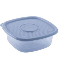 Pote de plástico Pop quadrado 1 litro azul Plasutil ref.5771
