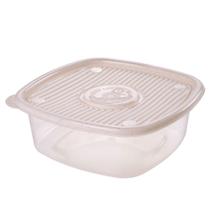 Pote de plástico Pop quadrado 1 litro marmorizado Plasutil ref.9436 Pote de plástico Pop quadrado 1 litro marmorizado Plasutil ref.9436