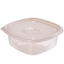 Pote de plástico Pop quadrado 2 litros marmorizado Plasutil ref.9435