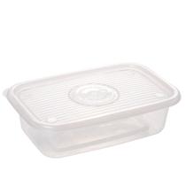 Pote de plástico Pop retangular 1,2 litros incolor Plasutil ref.5774 Pote de plástico Pop retangular 1,2 litros incolor Plasutil ref.5774