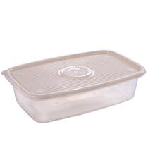 Pote de plástico Pop retangular 2,7 litros marmorizado Plasutil ref.9440 Pote de plástico Pop retangular 2,7 litros marmorizado Plasutil ref.9440