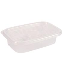 Pote de plástico Pop retangular 520ml incolor Plasutil ref.5773 Pote de plástico Pop retangular 520ml incolor Plasutil ref.5773