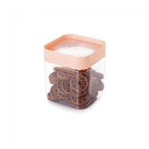 Pote De Plástico Quadrado 1,28L Tampa Rosca Decora Plasútil