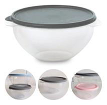 Pote de Plástico Redondo Tampa Colorida 1 Litro P/ Alimentos