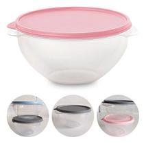 Pote de Plástico Redondo Tampa Colorida 1 Litro P/ Alimentos