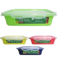 Pote De Plastico Retangular Baixo Com Tampa Hermetica E Trav - Giotto Pote De Plastico Retangular Baixo Com Tampa Hermetica E Trav - Giotto