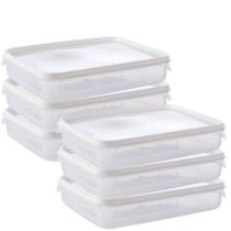 Pote de plástico transparente para freezer e micro-ondas 2 litros com 6 unidades Plasutil ref.2300 Pote de plástico transparente para freezer e micro-ondas 2 litros com 6 unidades Plasutil ref.2300