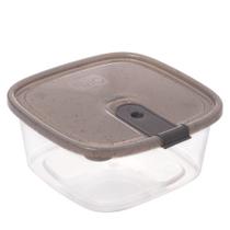 Pote de plástico Trio quadrado 1 litro Plasutil ref.5993
