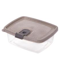 Pote de plástico Trio retangular 350ml Plasutil ref.5995 Pote de plástico Trio retangular 350ml Plasutil ref.5995