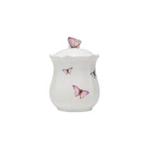 Pote De Porcelana Com Tampa Borboletas 350Ml Wolff