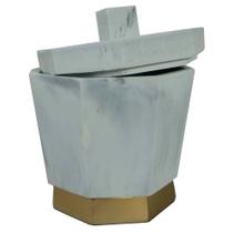 Pote De Resina Cinza E Dourado - Polar Equipamentos Pote De Resina Cinza E Dourado - Polar Equipamentos