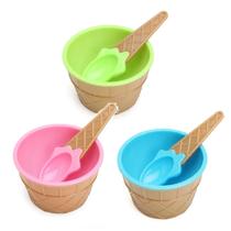 Pote De Sobremesa Casquinha De Sorvete com Colher 200ml