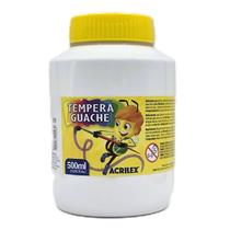 Pote de Tinta Guache Têmpera 500ml Acrilex - Branco