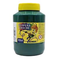 Pote de Tinta Guache Têmpera 500ml Acrilex - Verde Bandeira