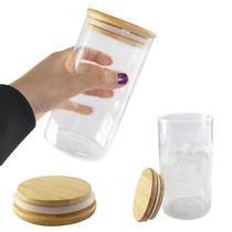 Pote de Vidro 1000ml Vedação Hermética com Tampa de Bambu Pote de Vidro 1000ml Vedação Hermética com Tampa de Bambu