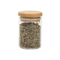 Pote de vidro 110ml com tampa de bambu hermético - Tüd