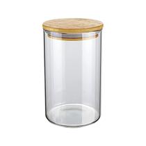 Pote de Vidro 1,5L Hermético com Tampa de Bambu