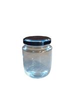 Pote De Vidro 240 Ml Com Tampa Preta - 24 Unidades