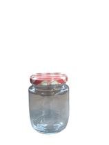 Pote De Vidro 240 Ml Com Tampa Xadrez Vermelha - 24 Unidades