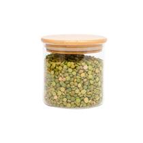 Pote de vidro 500ml com tampa de bambu hermético redondo - Tüd Pote de vidro 500ml com tampa de bambu hermético redondo - Tüd