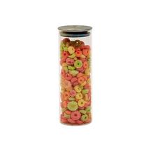 Pote de vidro 550ml com tampa inox hermético redondo - Tud