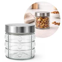Pote de Vidro 800ml com Tampa Rosca em Aço Inox Porta Mantimento Design Decor Pote de Vidro 800ml com Tampa Rosca em Aço Inox Porta Mantimento Design Decor