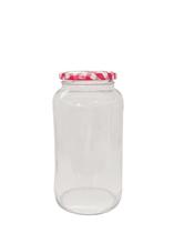 Pote De Vidro 830 Ml Com Tampa Xadrez Vermelha - 12 Unidades Pote De Vidro 830 Ml Com Tampa Xadrez Vermelha - 12 Unidades